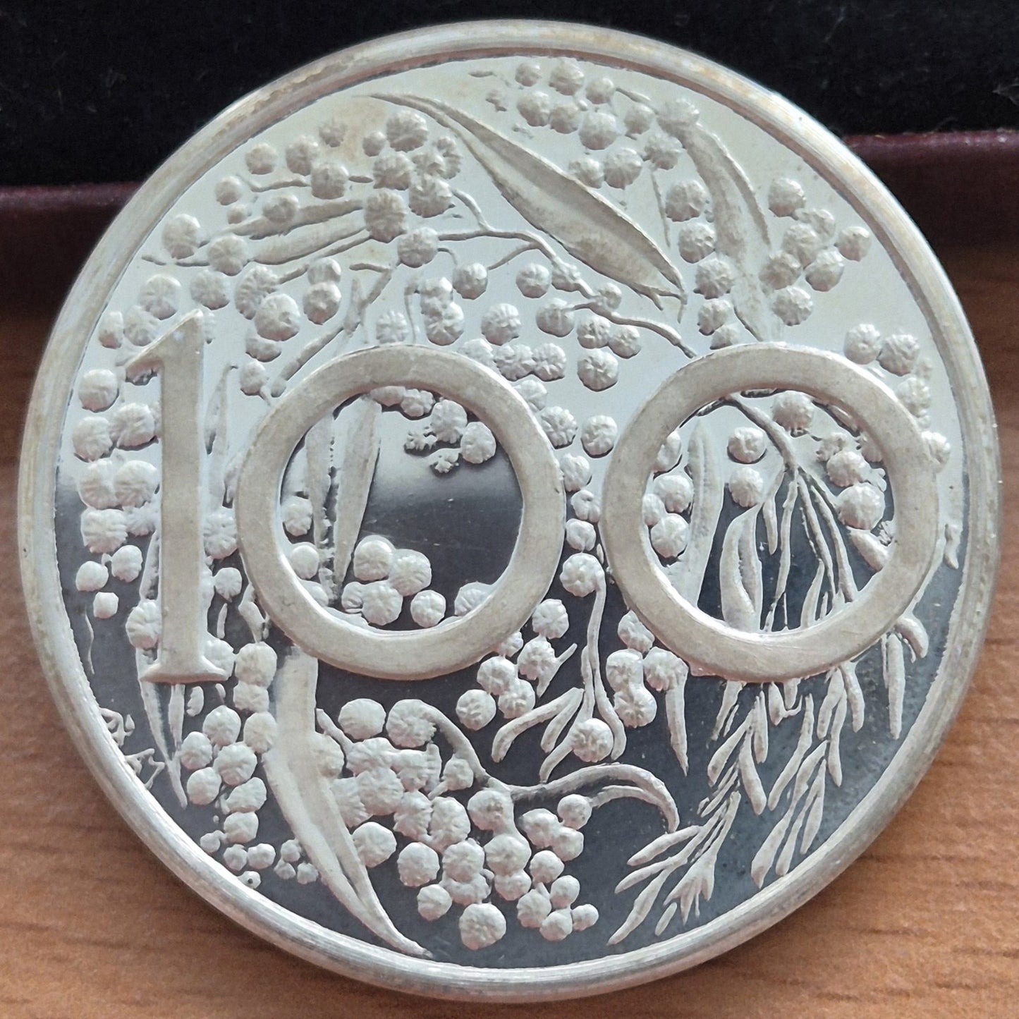 GENUINE Australia 1967 Swan Dollar Proof Pattern Plain Edge Silver Coin In Case