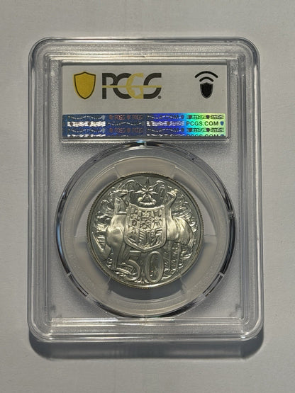 Australia 1966 50c Fifty Cents Silver Proof PCGS Graded PR67DCAM FDC