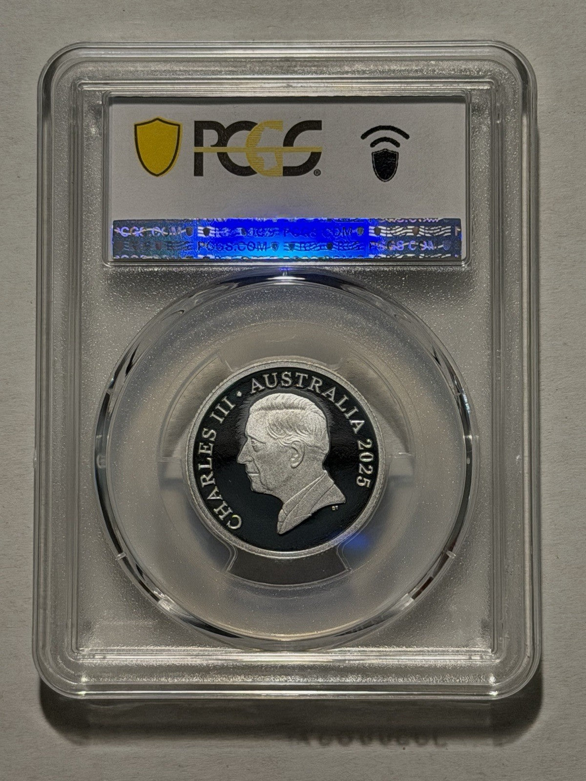 Australia 2025 $1 Bluey Christmas PCGS Graded PR70DCAM Coloured Silver Proof
