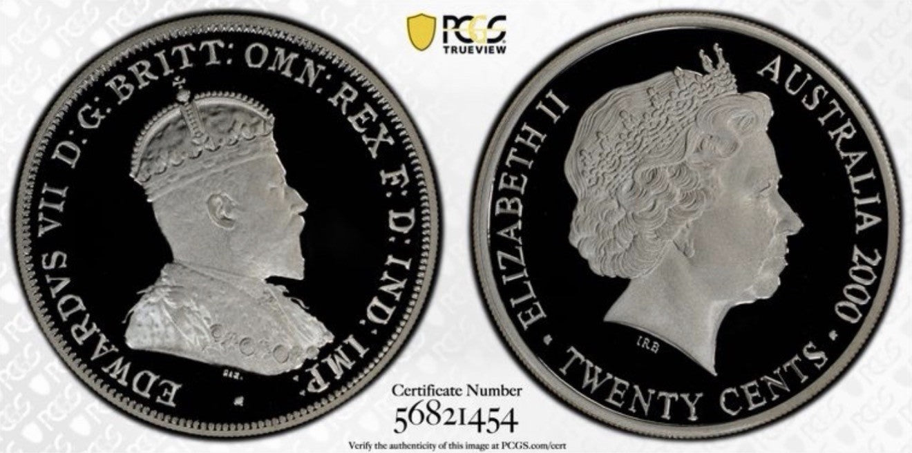 2000 Masterpieces in Silver Monarchs Edward VII PCGS Graded PR70DCAM Silver Coin