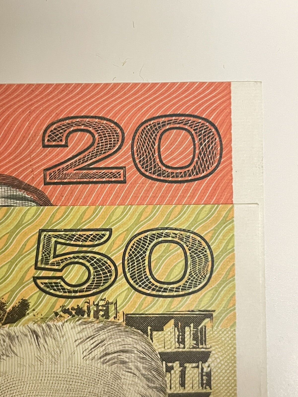 Australia $20 Twenty & $50 Fifty Dollar Paper Banknote ONE OF EACH Circ Pair 💸