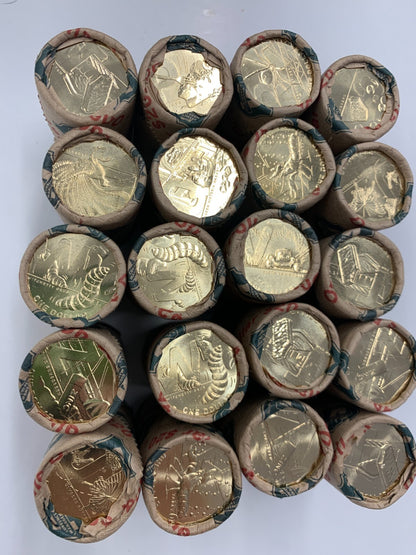 UNC 2021 Great Aussie Coin Hunt $1 Alphabet Set 26 Coins A-Z From Security Roll