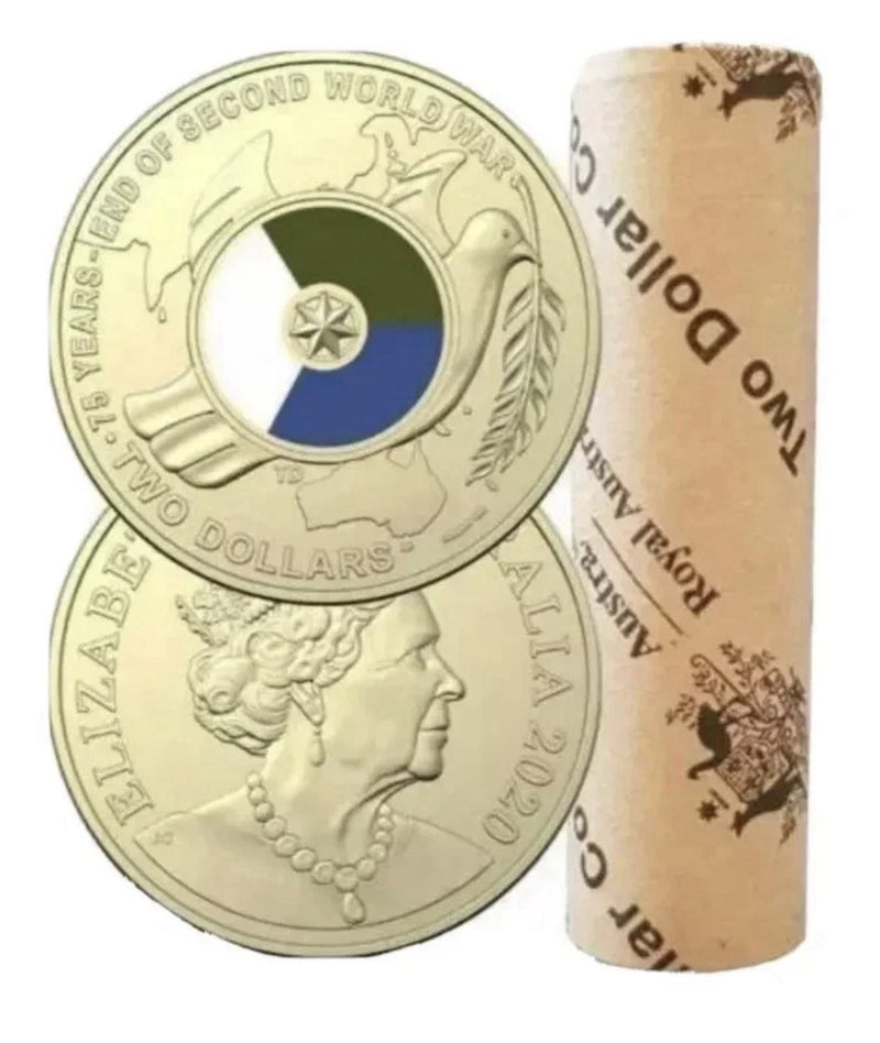 Australia 2020 $2 Two Dollars WW2 Remembrance HT Heads/Tails RAM Roll