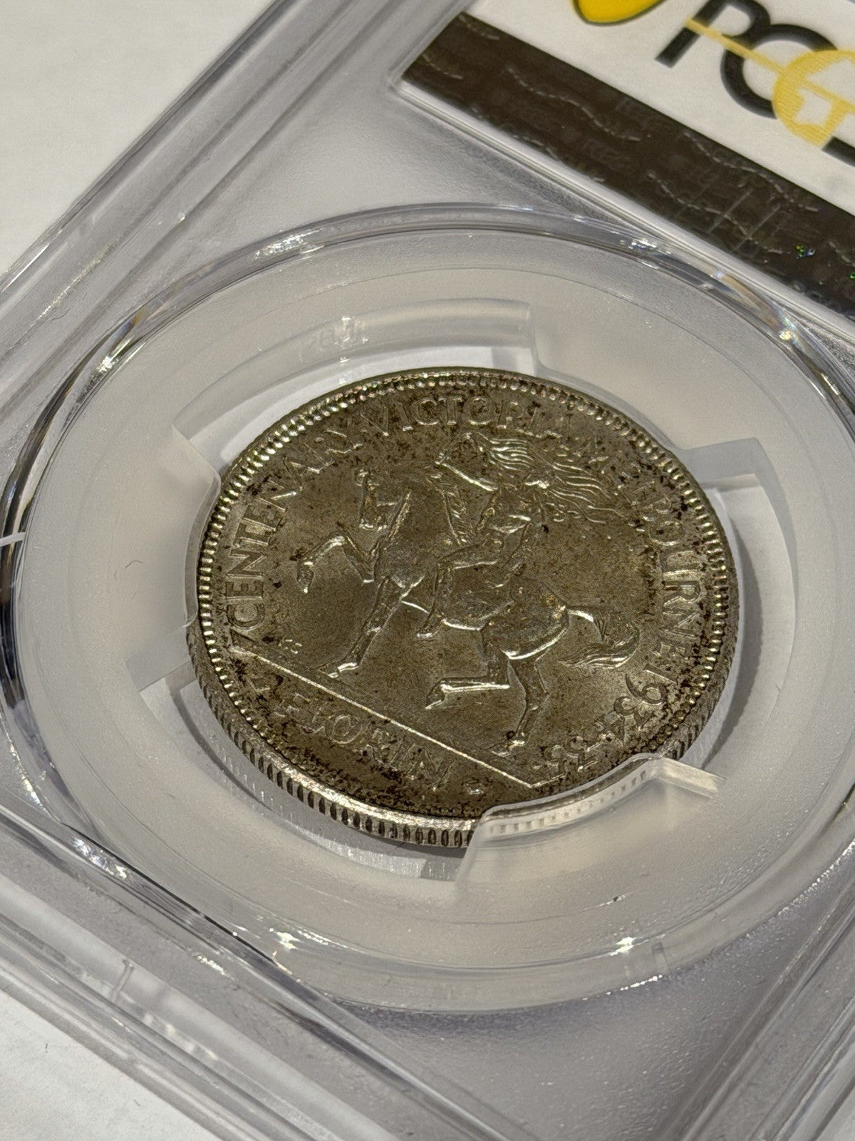 Australia 1934-35 Melbourne Centenary Florin 2/- PCGS Graded MS64 Silver Coin