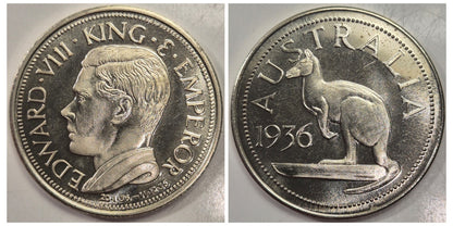 Australia 1936 Edward VIII CuNi Proof Pattern Crown By Hearn
