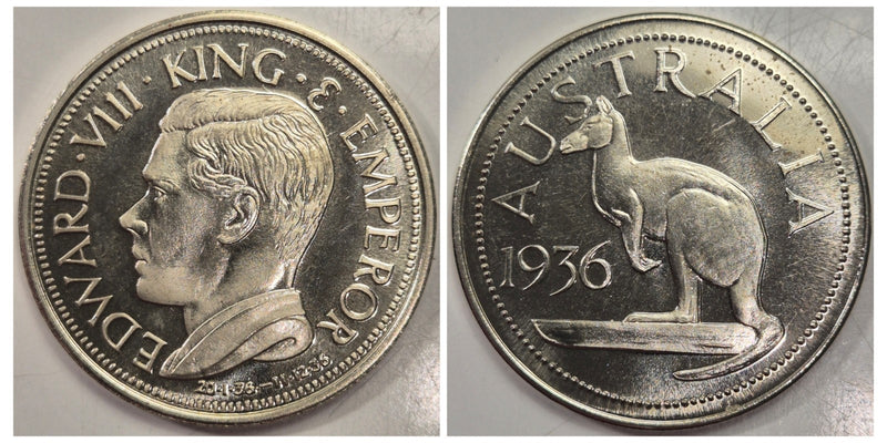 Australia 1936 Edward VIII CuNi Proof Pattern Crown By Hearn