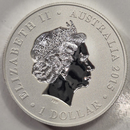 2015 Australia Longest Reigning Monarch QEII 1oz Silver $1 Dollar Intaglio Coin