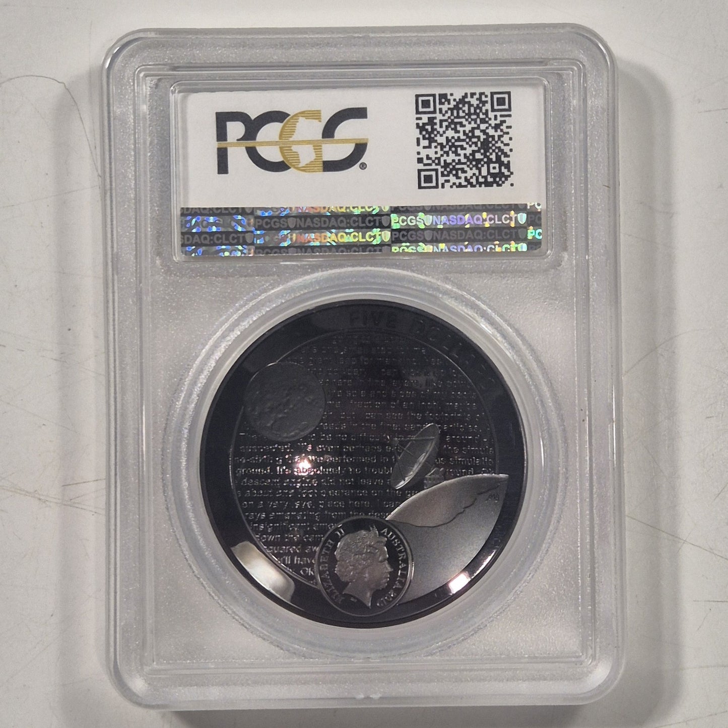 Australia 2019 $5 50th Moon Landing Silver 1oz Domed Proof Coin PCGS PR70DCAM