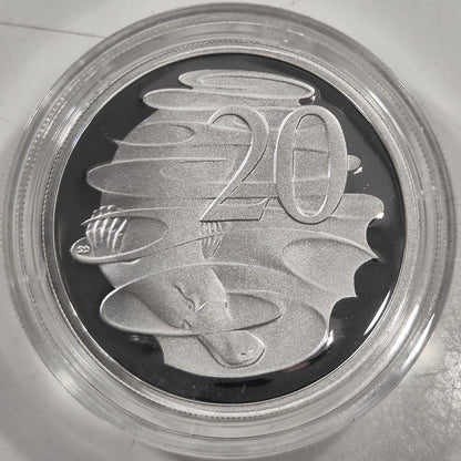 Australia 2013 Fine Silver Proof Platypus 20c Twenty Cents Coin