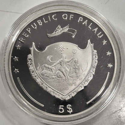 Palau 2010 Mountains & Flora: Ayers Rock $5 Silver Proof Coin