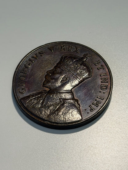 Western Australia 1929 UNC Copper Centenary Medal George V Left Facing Swan