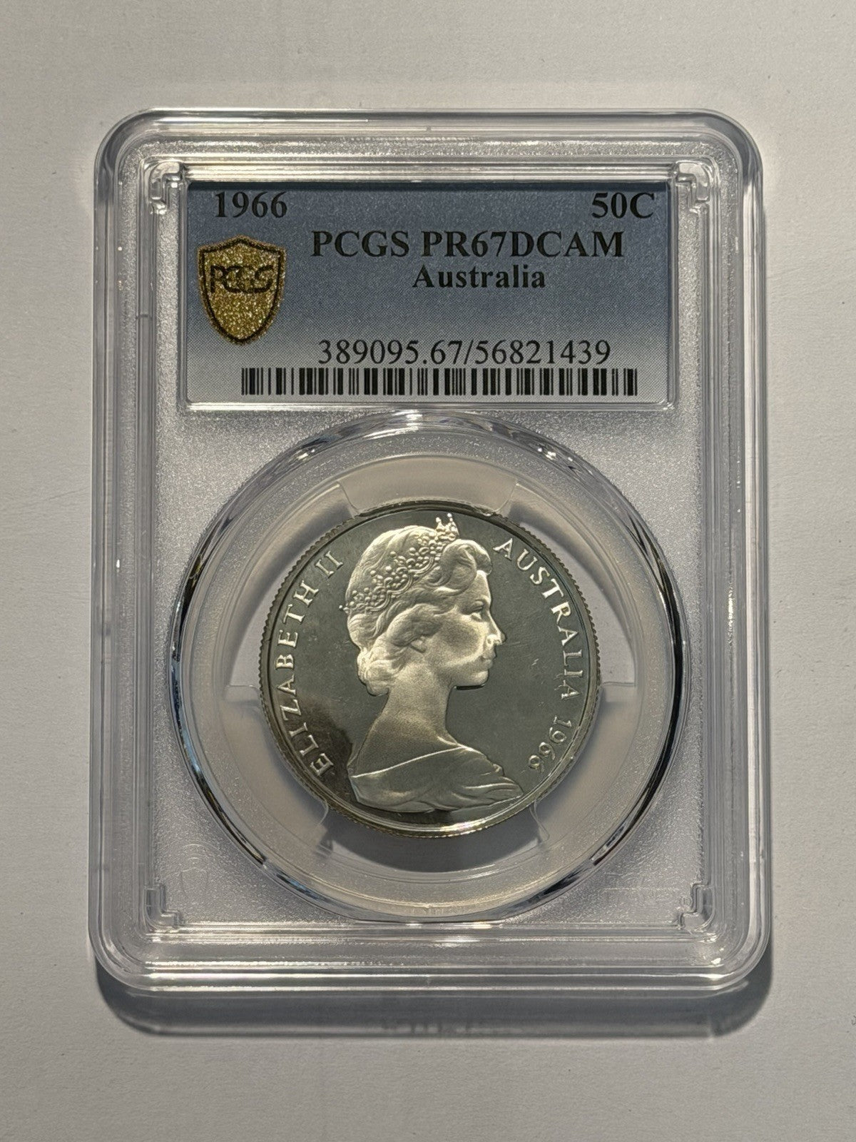 Australia 1966 50c Fifty Cents Silver Proof PCGS Graded PR67DCAM FDC