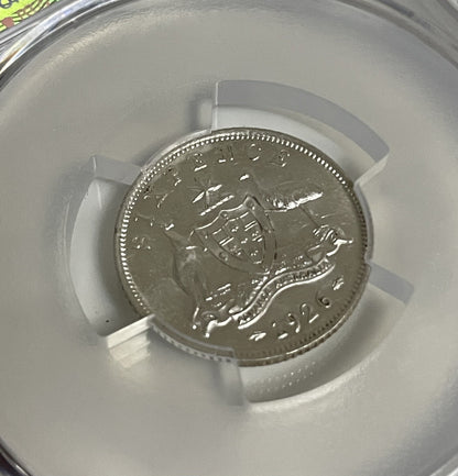 1926 Australian Sixpence 6d Brilliant Almost Uncirculated PCGS AU55 GEORGE V