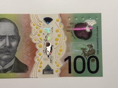 Australia 2020 $100 AA20 First Prefix Lowe/ Kennedy R628F Polymer Banknote