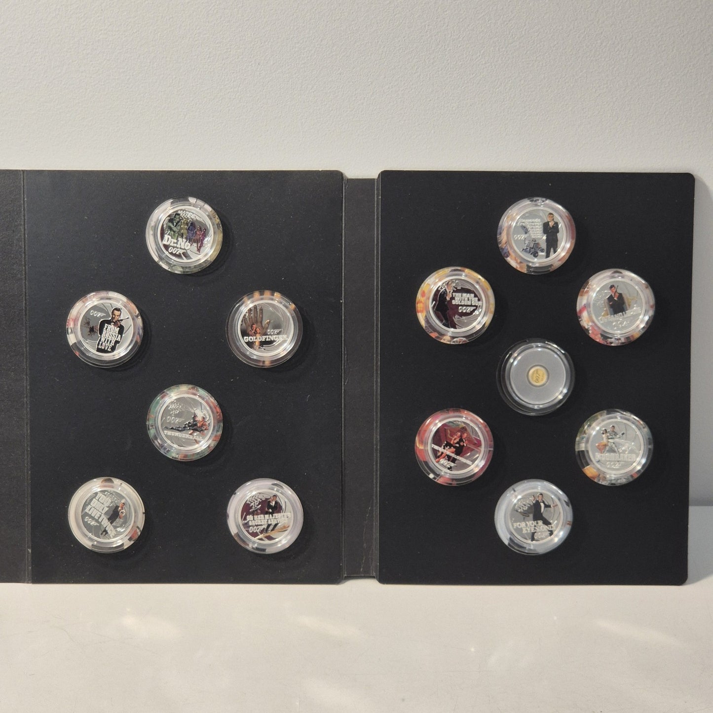 2021 Tuvalu 007 James Bond 26 Coin Collection 0.5g Gold & 1/2oz Silver Proof