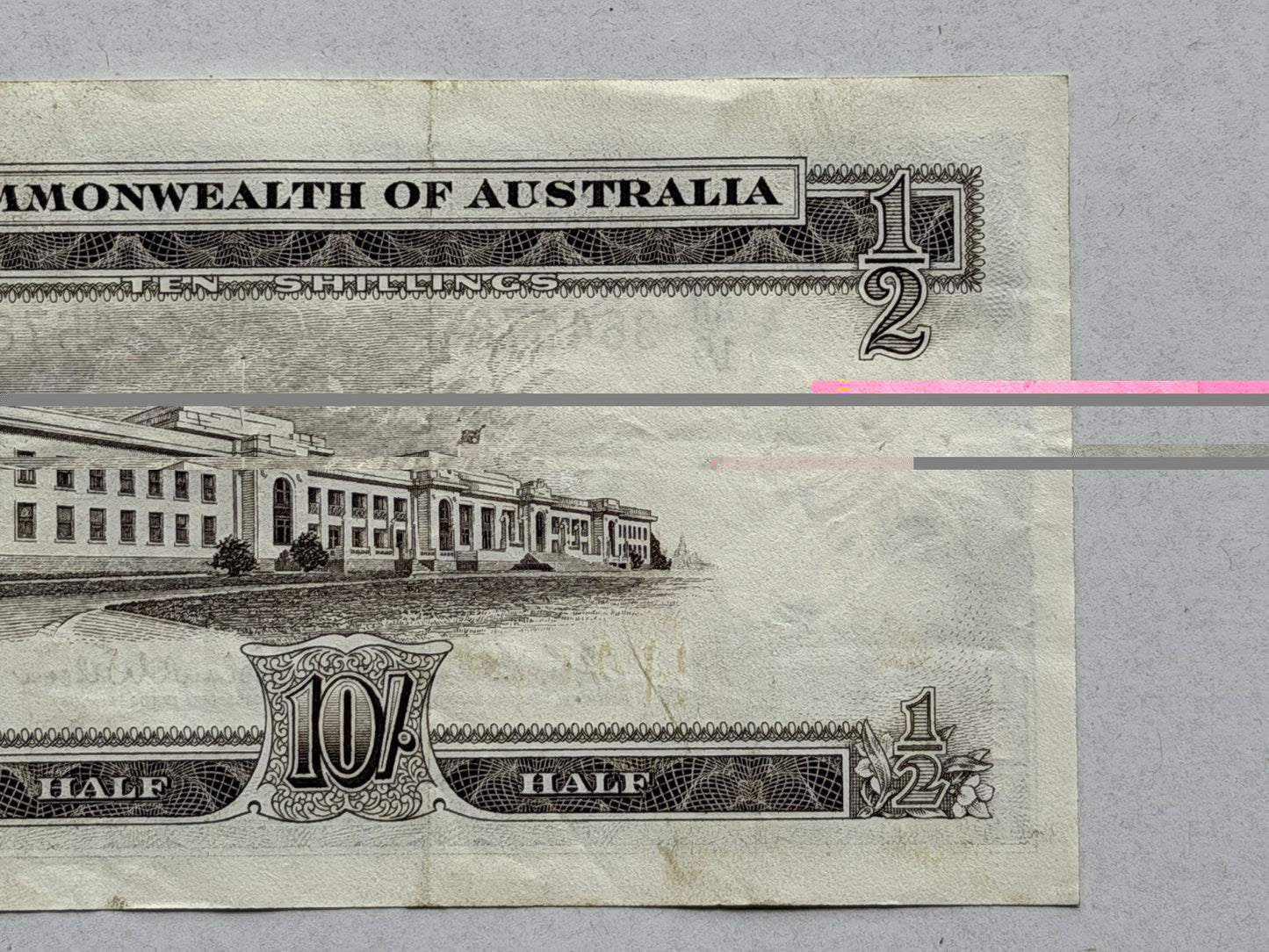 Commonwealth Australia 1961 10/- Ten Shillings Coombs/Wilson Paper Banknote VF