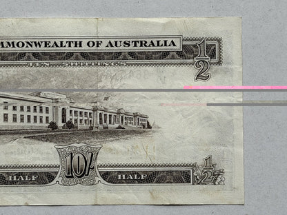 Commonwealth Australia 1961 10/- Ten Shillings Coombs/Wilson Paper Banknote VF