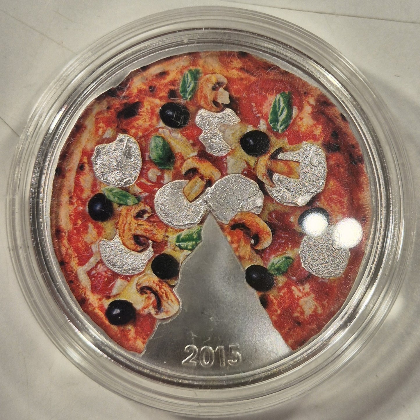 Solomon Islands 2015 Pizza Moneta Pizzeria $5 20g Scented Fine Silver Unc Coin