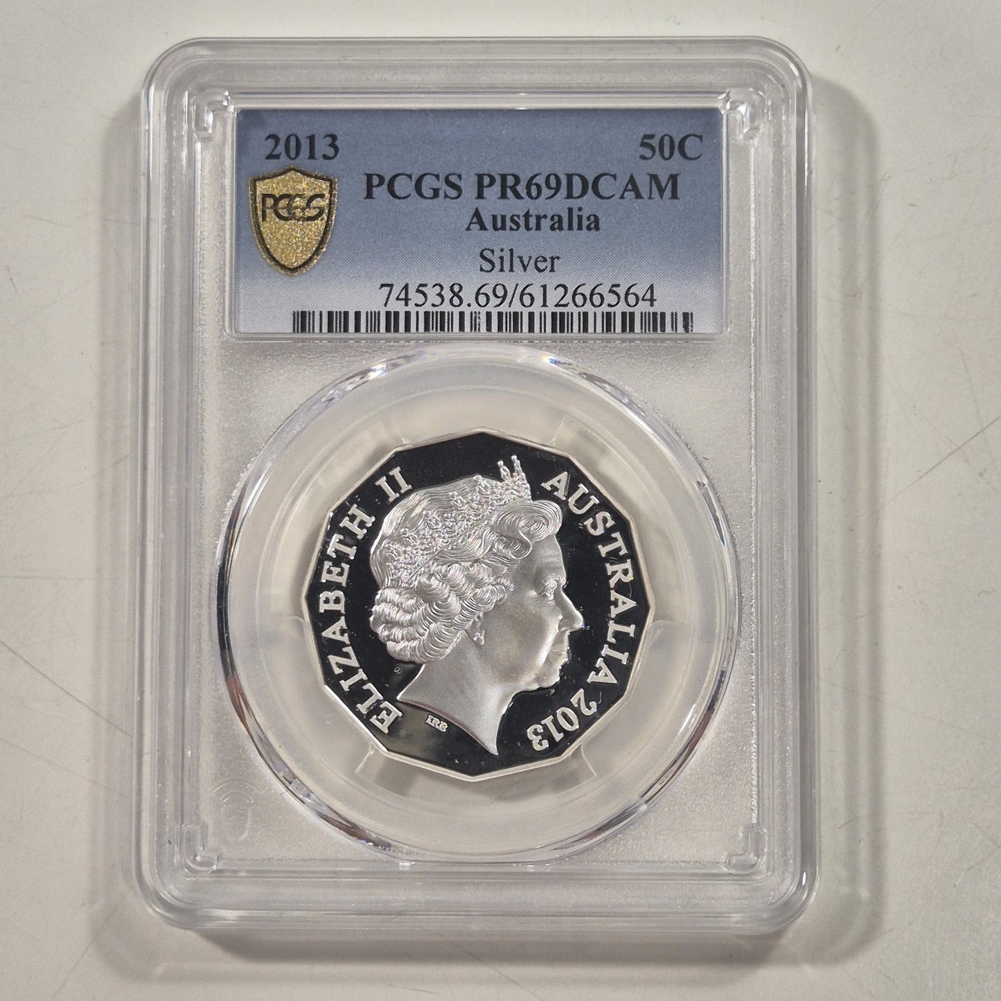 Australia 2013 Ex Fine Silver Coin Set Proof 50c Fifty Cents PCGS PR69DCAM