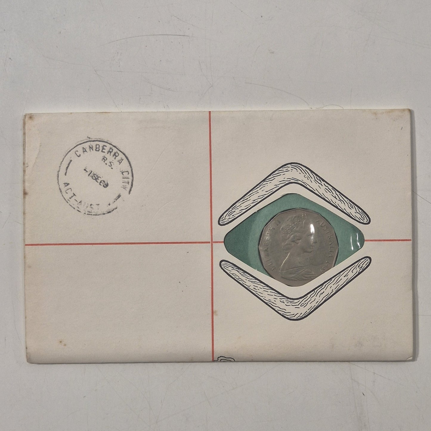 Australia 1969 Specimen 50 Cents Yarralumla PNC, No. 988 Rare