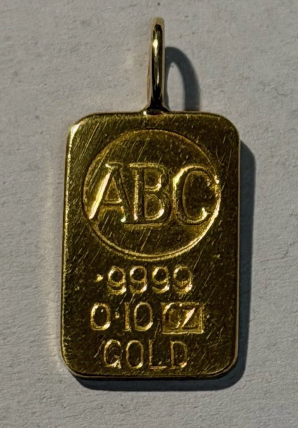 Australia Bullion Company ABC 0.1oz Vintage 24ct Gold Pendant Scarce