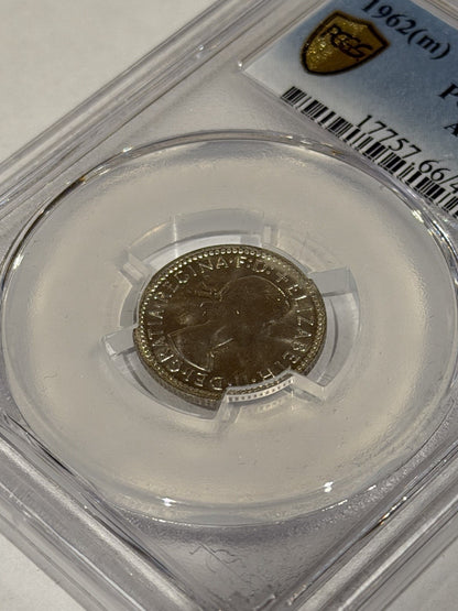 Australia 1962(m) Sixpence 6d PCGS Graded MS66 GEM Silver Coin