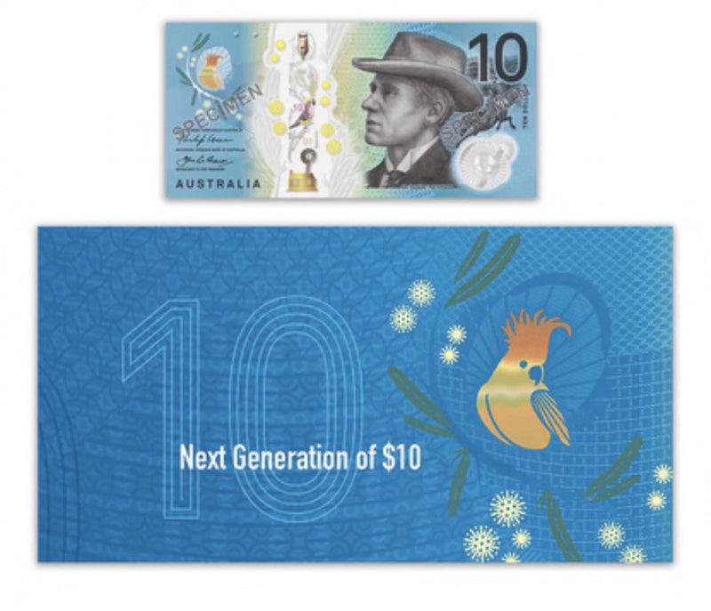 Australia UNC 2017 Next Generation of $10 Ten Dollars Banknote Folder RBA