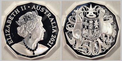 Australia 2021 Fifty Cents 50c Ex Fine Silver Proof Coin Set