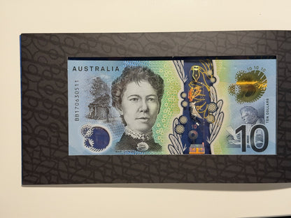 Australia UNC 2017 Next Generation of $10 Ten Dollars Banknote Folder RBA