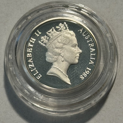 Australia 1988 $2 Two Dollars Silver  Proof Coin First Year Issue in RAM Case
