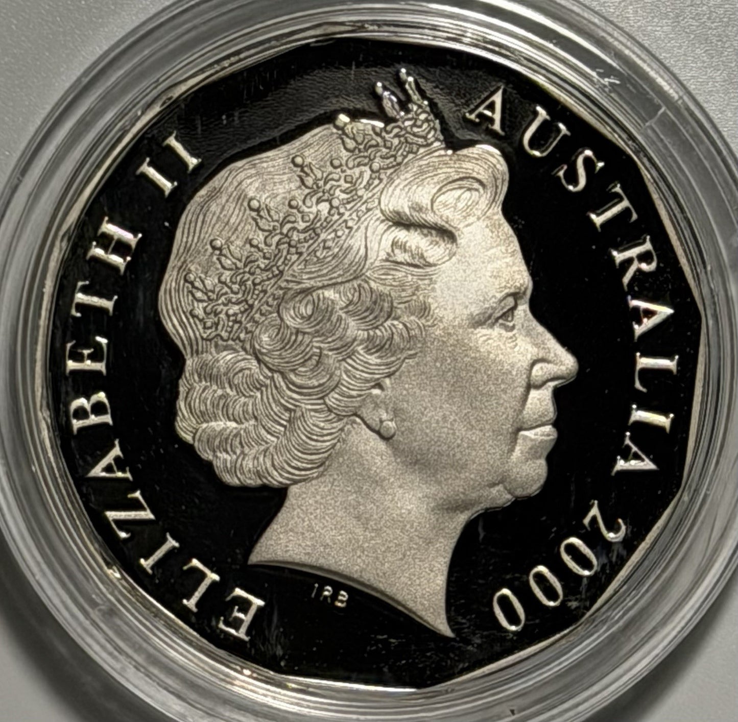 Australia 2000 50c Fifty Cents Millennium Flag Coloured Proof  Coin