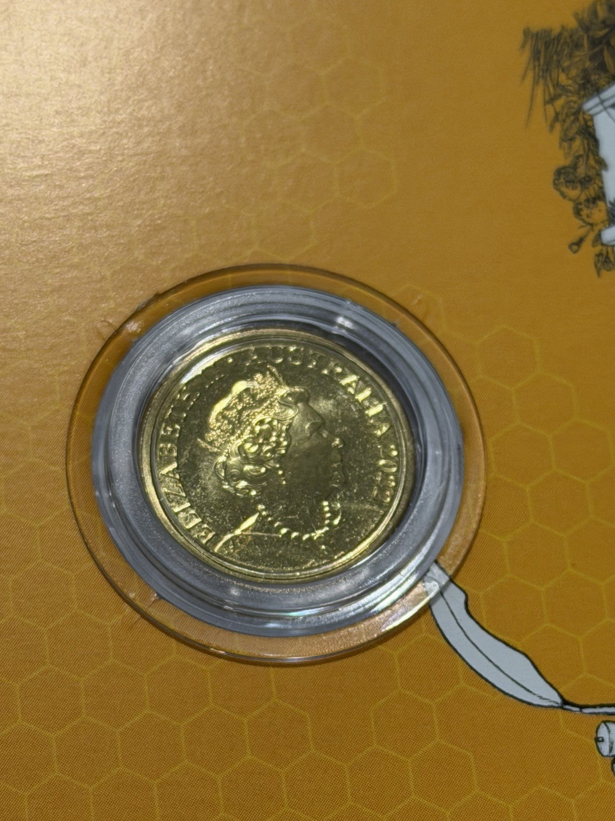 Australia 2022 $2 Two dollars Honey Bee C Mint Mark UNC Coin RAM Card