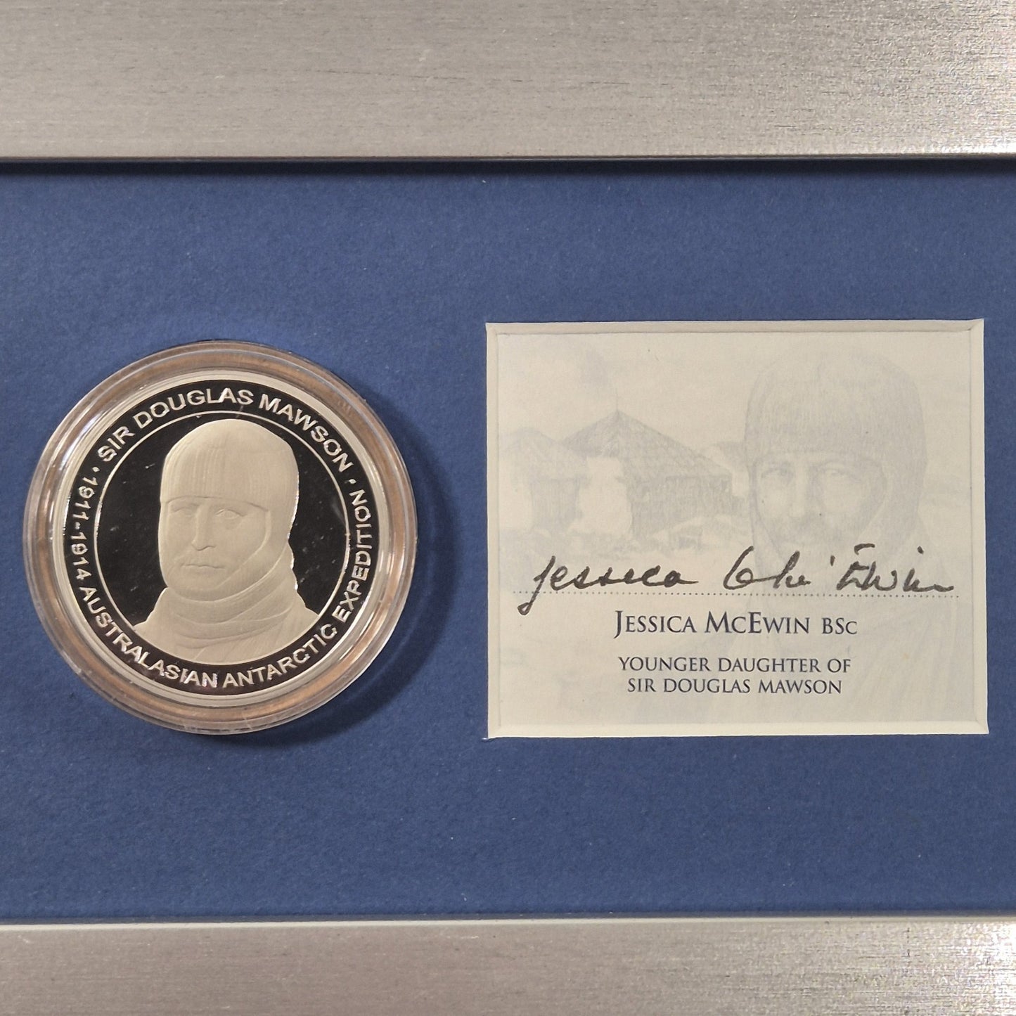 Australasian Antarctic Expedition Centenary Medallion Pair Sir Douglas Mawson