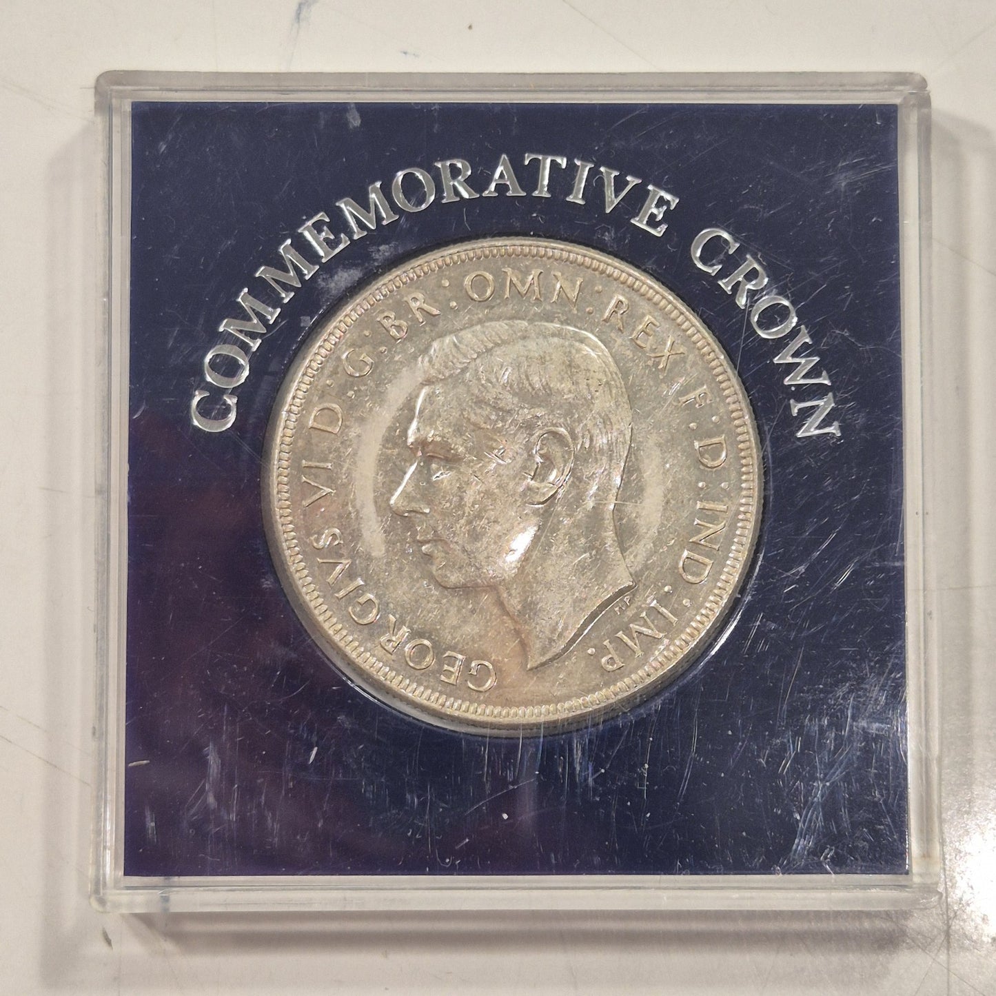 1938 Australia Crown 5/- Five Shillings Silver Coin Trustee Savings Bank Cased