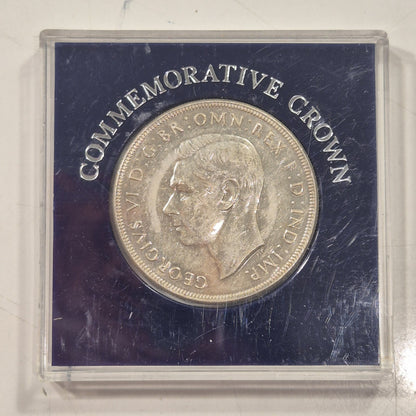 1938 Australia Crown 5/- Five Shillings Silver Coin Trustee Savings Bank Cased