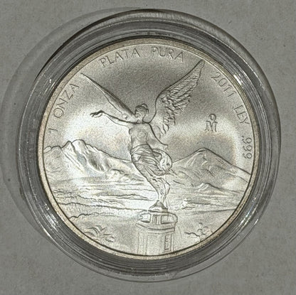 Mexico 2011 Libertad 1oz Onza Ley 999 Silver Plata Pura Coin