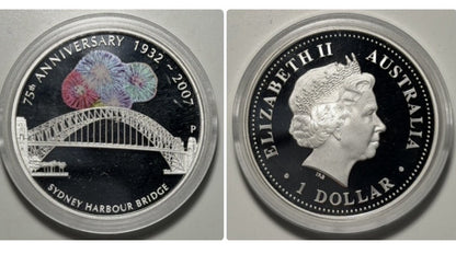 Australia 2007 Sydney Harbour Bridge $1 One Dollar 1oz 999 Silver Proof Coin