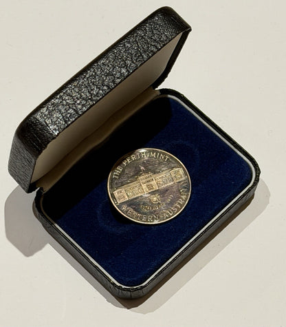 Western Australia 1980s Perth Mint 1oz 999 Silver Vintage Medallion in Case
