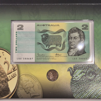 Sherwood 1988 Last $2 Note & First $2 Coin Limited Edition Set