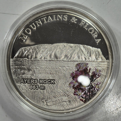Palau 2010 Mountains & Flora: Ayers Rock $5 Silver Proof Coin