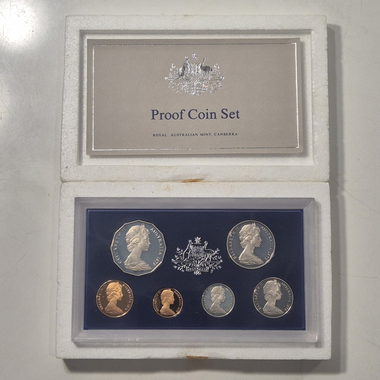 Australia 1979 RAM Double Bar Variety 50c Fifty Cents Proof Set RARE