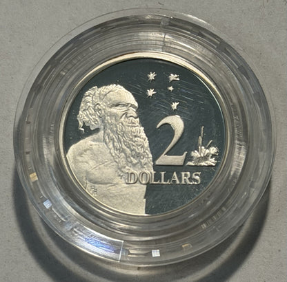 Australia 1988 $2 Two Dollars Silver  Proof Coin First Year Issue in RAM Case