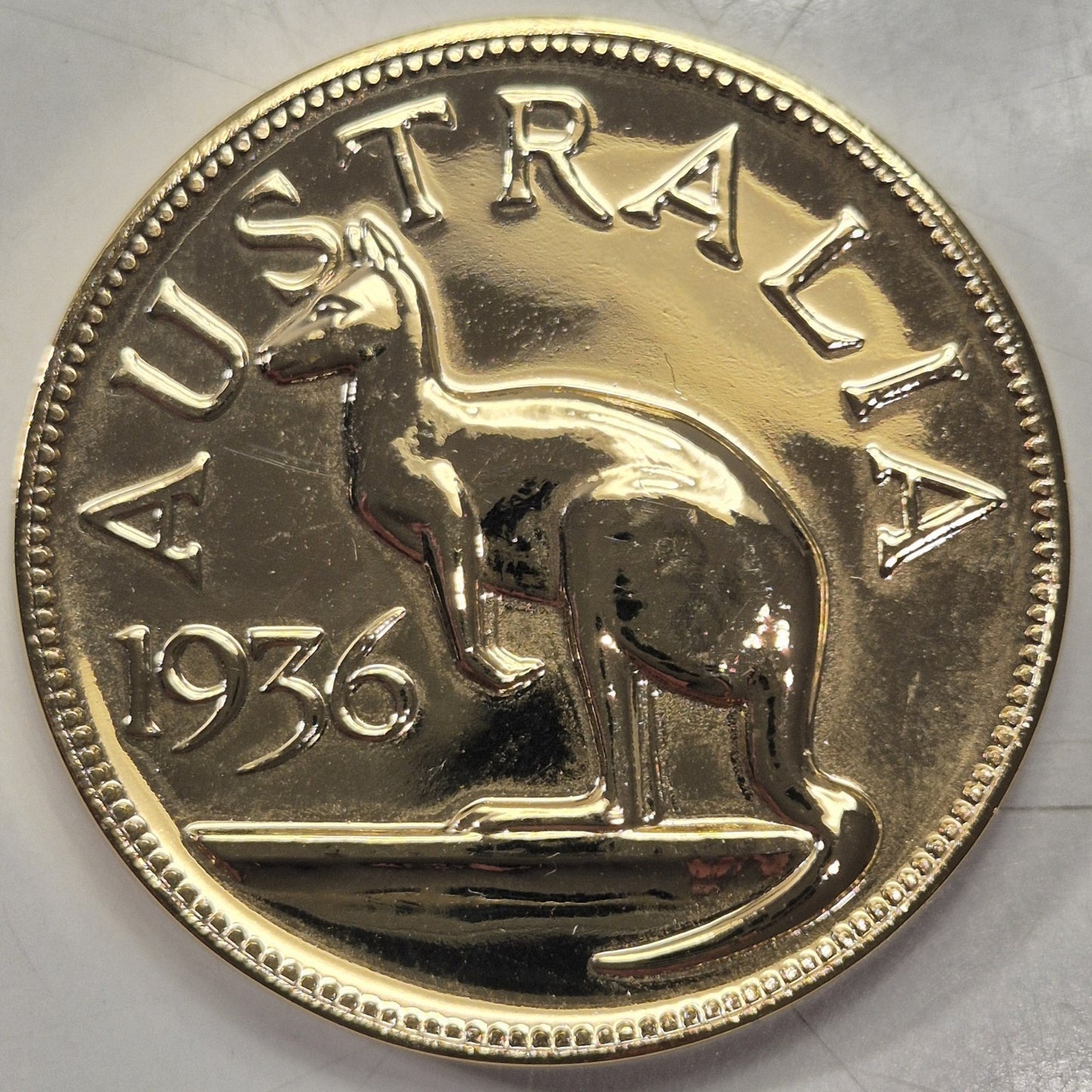 Australia 1936 Edward VIII Proof Gilt Pattern Crown By Hearn