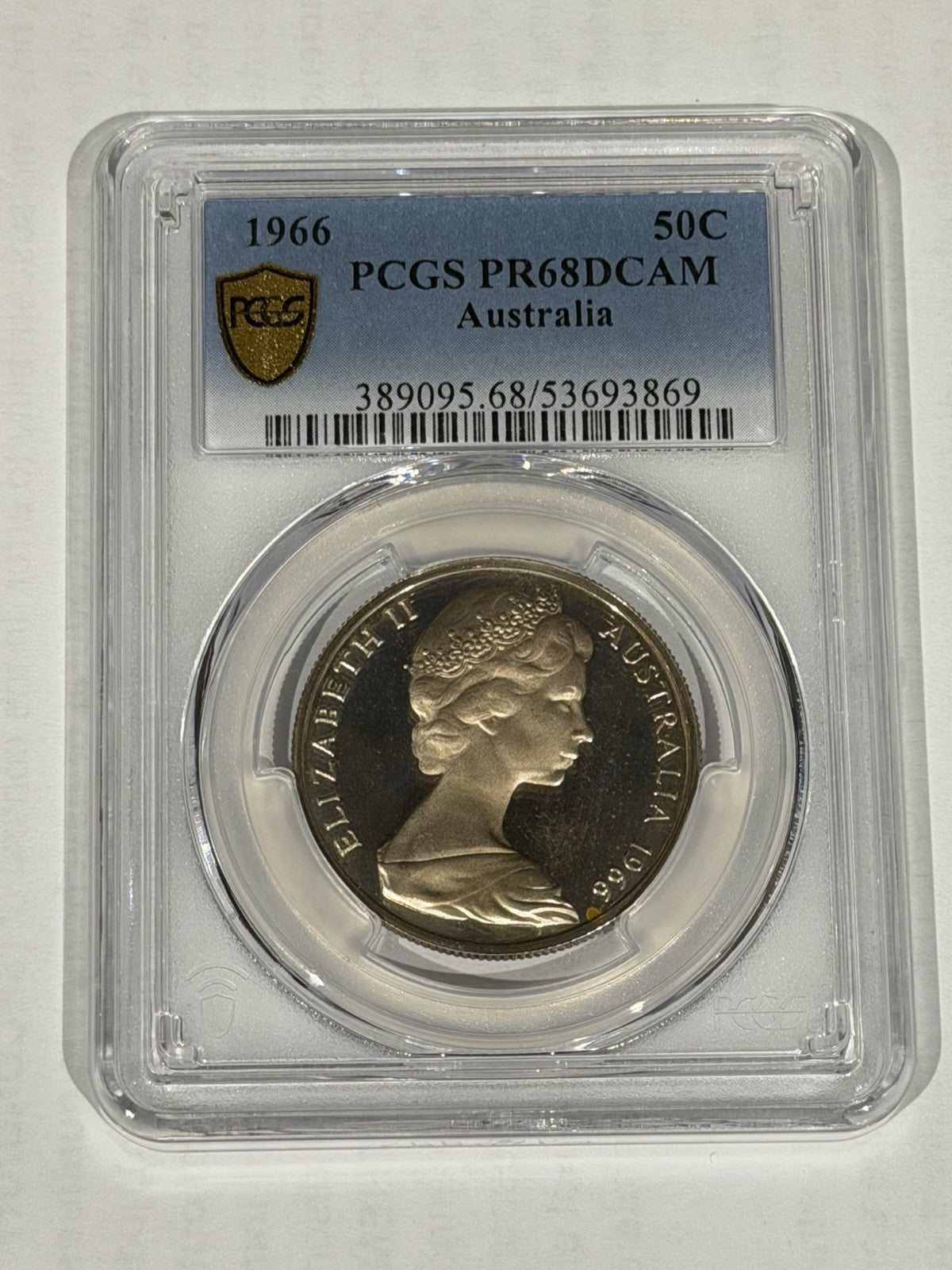 Australia 1966 50c Fifty Cents Silver Proof PCGS Graded PR68DCAM FDC