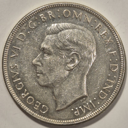 1938 Australia Crown 5/- Five Shillings Silver Coin Trustee Savings Bank Cased