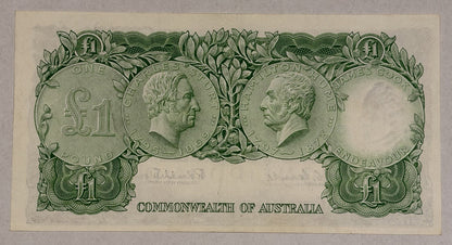 Commonwealth of Australia 1961 £1 One Pound Coombs/Wilson Paper Banknote EF