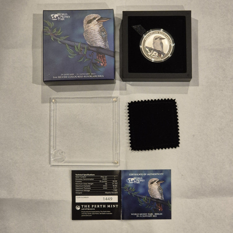 Australia 2021 Kookaburra WMF Special Edition 1oz Silver Coloured Coin