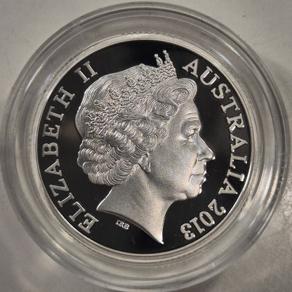 Australia 2013 Fine Silver Proof Mob Of Roos $1 One Dollar Coin