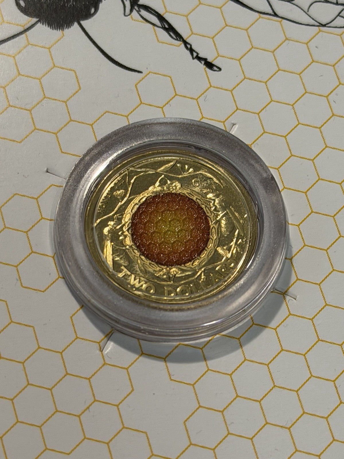 Australia 2022 $2 Two dollars Honey Bee C Mint Mark UNC Coin RAM Card