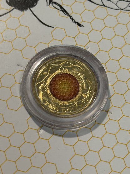 Australia 2022 $2 Two dollars Honey Bee C Mint Mark UNC Coin RAM Card